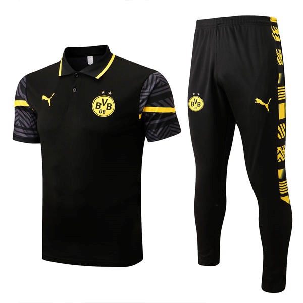 Polo Borussia Dortmund Conjunto Completo 2022/2023 Negro